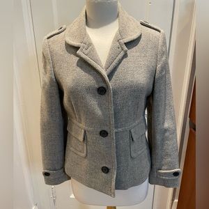 Light Grey Wool Banana Republic Military Blazer